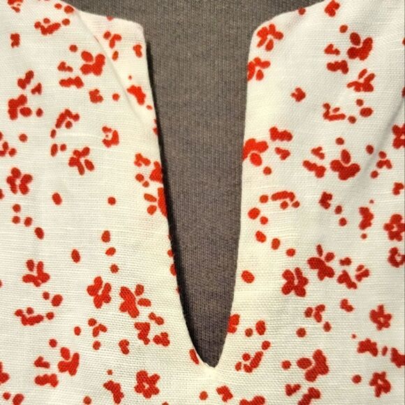 EC BANANA REPUBLIC FLORAL DOT LINEN/COTTON MAXI DRESS WITH FLOUNCE SZ. M TALL - Picture 4 of 6